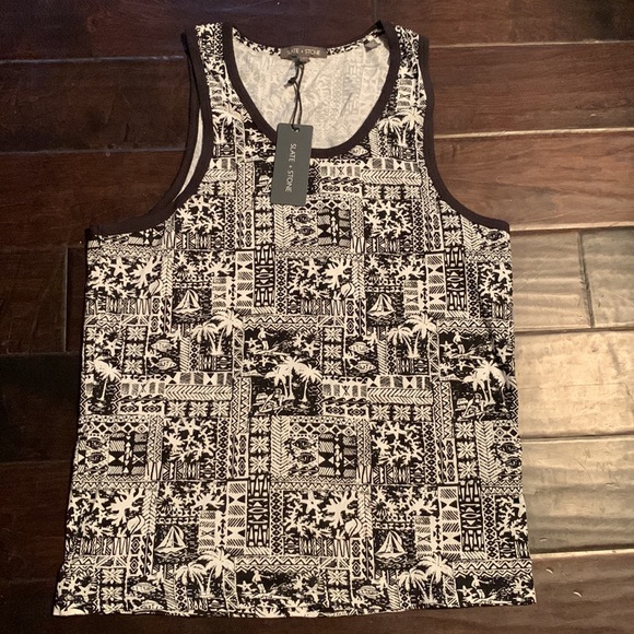 Men Slate & Stone Black White Tank Top - Picture 3 of 5